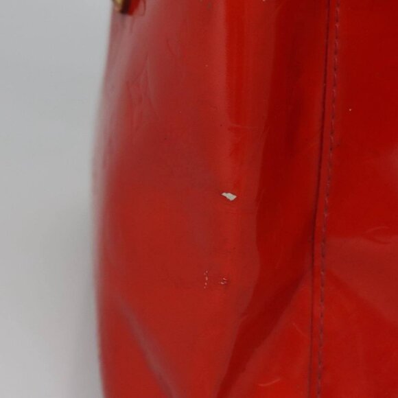 LOUIS VUITTON Monogram Vernis Reade PM Hand Bag Red Rouge - Picture 13 of 16